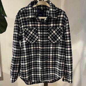 Polo by Ralph Lauren Flannel Checkered Shirt in Black and White